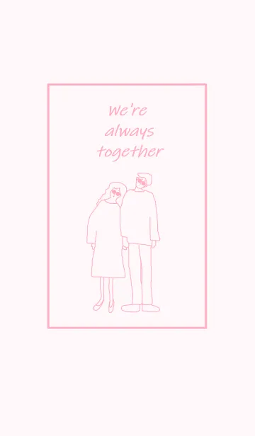 [LINE着せ替え] We're always together / pinkの画像1