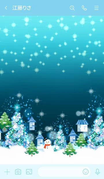 [LINE着せ替え] 仕様変更版・北欧のクリスマスの街並み1の画像3