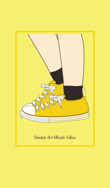 [LINE着せ替え] Sneaker Art Mikado Yellowの画像1