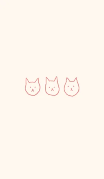 [LINE着せ替え] ゆるーい ねこ / ぴんくの画像1