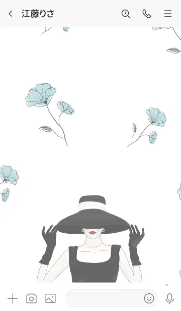 [LINE着せ替え] 50's Fashion & Flowersの画像3