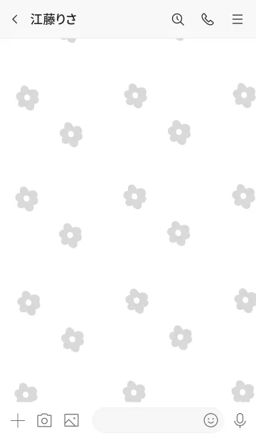 [LINE着せ替え] 清楚なホワイトと花柄。の画像3