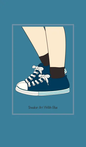 [LINE着せ替え] Sneaker Art YInMn Blueの画像1