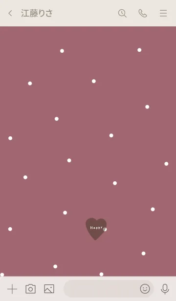 [LINE着せ替え] 大人かわいい水玉とくすみピンク。の画像3