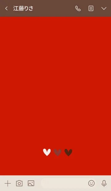 [LINE着せ替え] シンプル♪おしゃれハート・大人レッドの画像3