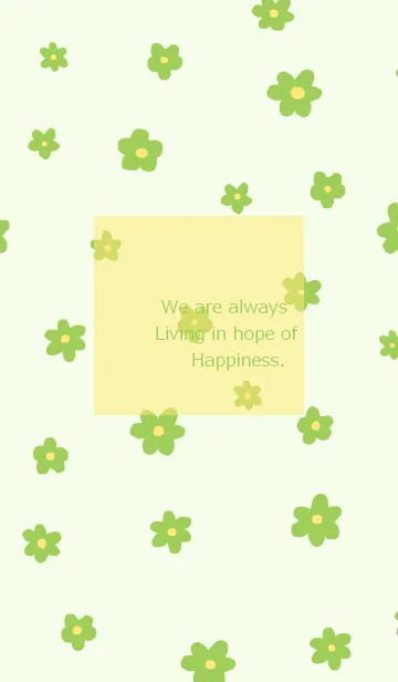 [LINE着せ替え] flower pattern / yellowgreenの画像1