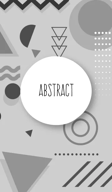 [LINE着せ替え] Abstract Geometric Silver White 8の画像1