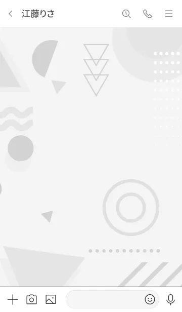 [LINE着せ替え] Abstract Geometric Silver White 8の画像3