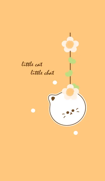 [LINE着せ替え] little cat with little flower 51の画像1