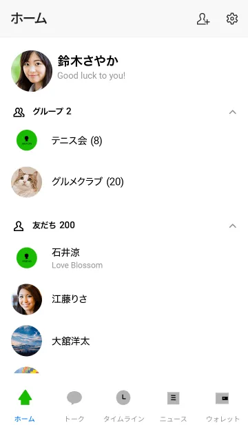 [LINE着せ替え] シンプルグリーンとブラック。の画像2
