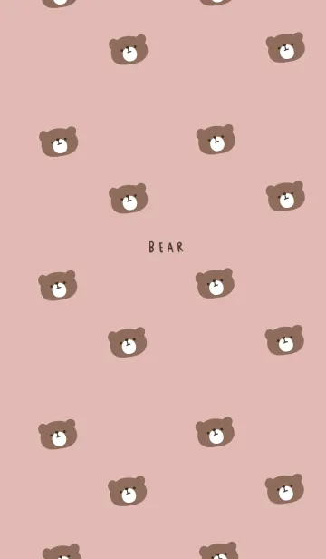 [LINE着せ替え] クマだらけ。ピンクベージュ。の画像1