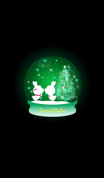 [LINE着せ替え] Snow globe -GREEN- 5の画像1