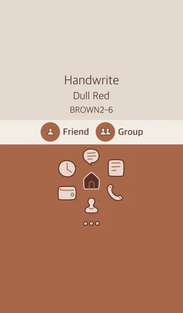 [LINE着せ替え] 手書き ダルレッド ブラウン2-6の画像1