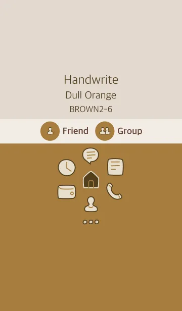 [LINE着せ替え] 手書き ダルオレンジ ブラウン2-6の画像1
