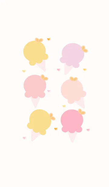 [LINE着せ替え] Cute ice-cream theme 94の画像1