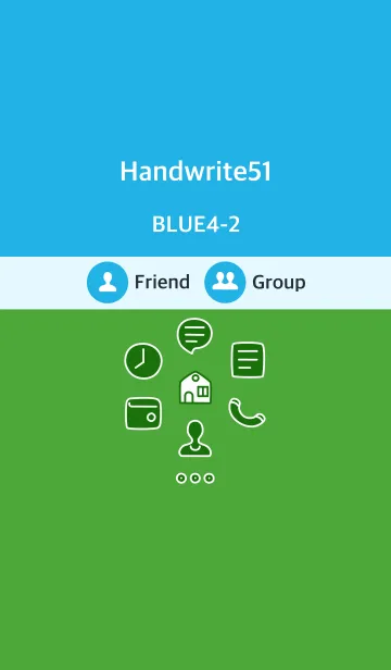 [LINE着せ替え] 手書き51 ブルー4-2の画像1
