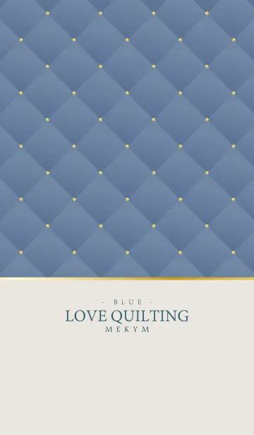 [LINE着せ替え] LOVE QUILTING -DUSKY BLUE- 14の画像1