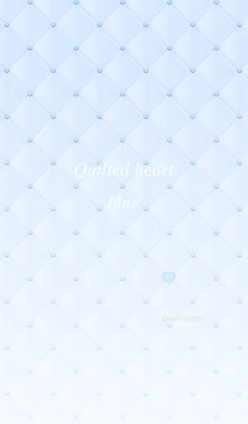 [LINE着せ替え] Quilted heart blueの画像1