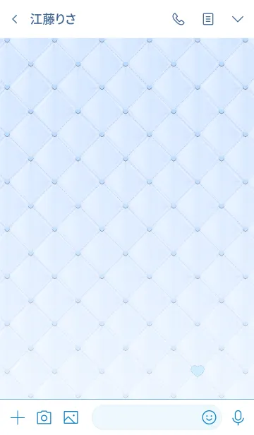 [LINE着せ替え] Quilted heart blueの画像3