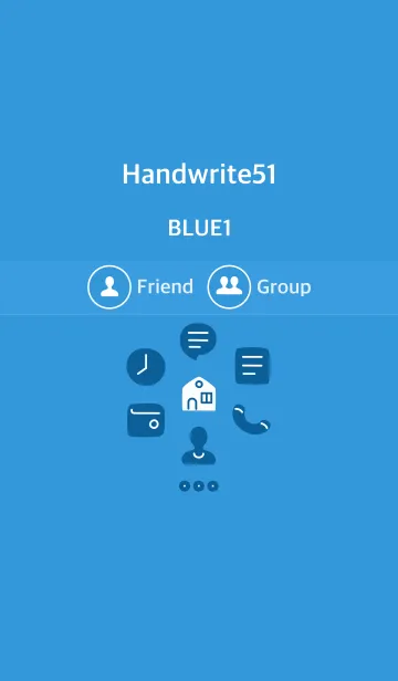 [LINE着せ替え] 手書き51 ブルー1の画像1