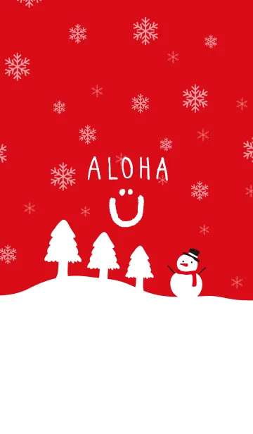 [LINE着せ替え] 雪降る-赤-＠冬特集19の画像1