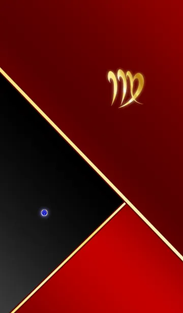 [LINE着せ替え] 12星座 乙女座 ブラウンレッドと誕生石2の画像1