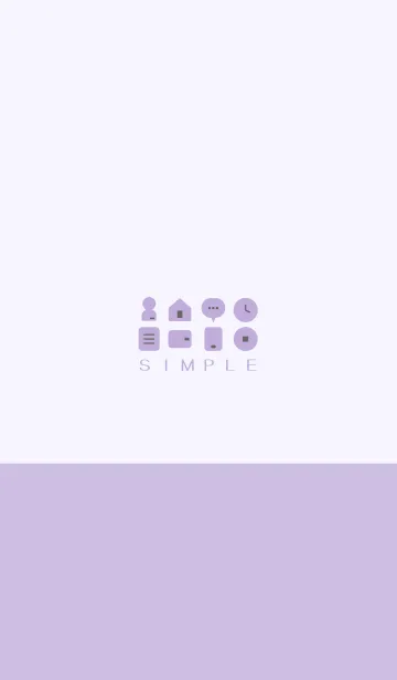 [LINE着せ替え] シンプル（purple)V.720の画像1