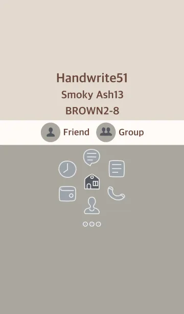 [LINE着せ替え] 手書き51 スモーキーash13 ブラウン2-8の画像1
