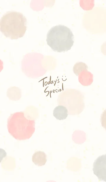 [LINE着せ替え] 丸 水彩 ピンク23の画像1