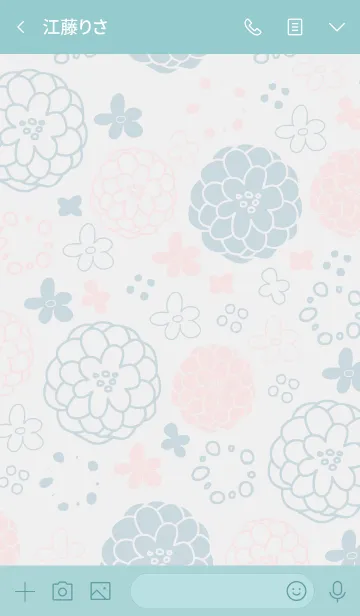 [LINE着せ替え] 大人お花模様3の画像3