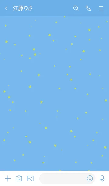[LINE着せ替え] simple stardust**blue yellowの画像3