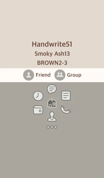 [LINE着せ替え] 手書き51 スモーキーash13 ブラウン2-3の画像1