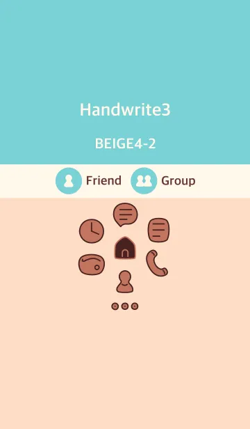 [LINE着せ替え] 手書き3 ベージュ4-2の画像1