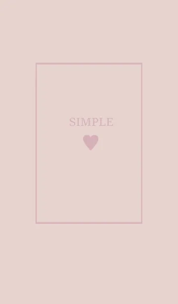 [LINE着せ替え] 大人のシンプルハート =rosepurple beige=の画像1