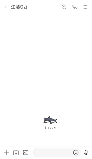 [LINE着せ替え] ホワイト×サメ。の画像3