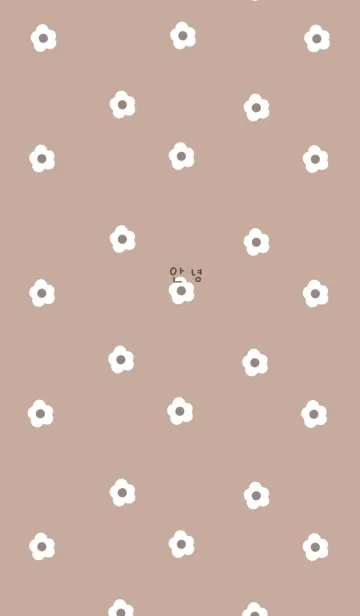 お花とベージュ。韓国語。の着せ替えメイン画像