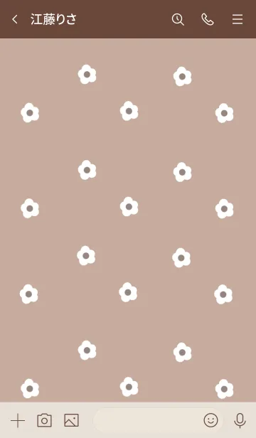 [LINE着せ替え] お花とベージュ。韓国語。の画像3