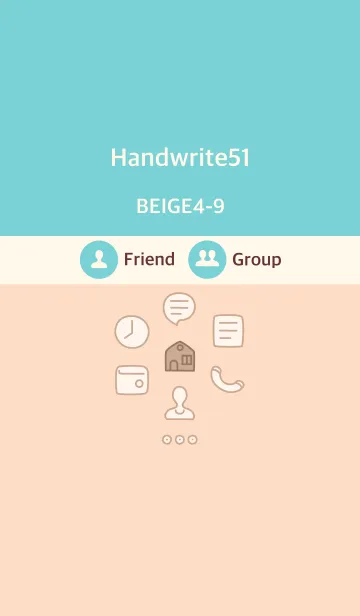 [LINE着せ替え] 手書き51 ベージュ4-9の画像1