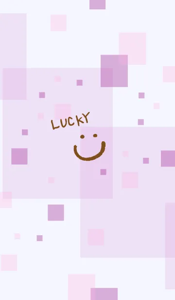 [LINE着せ替え] パープル四角スマイル5の画像1