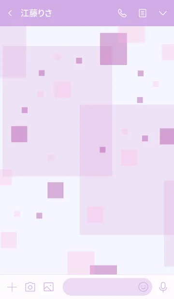 [LINE着せ替え] パープル四角スマイル5の画像3
