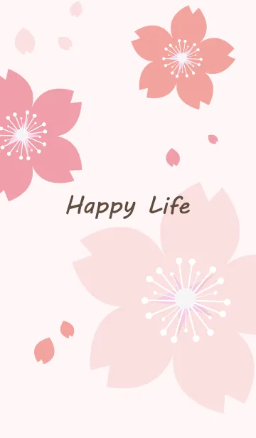 [LINE着せ替え] ピンクの暖かい桜の画像1