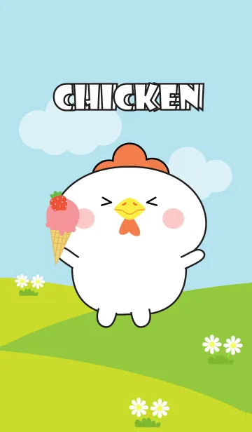 [LINE着せ替え] Love Lovely White Chicken Theme (JP)の画像1