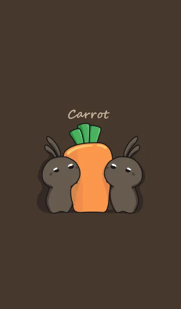 [LINE着せ替え] rabbit staring -165 - carrotの画像1