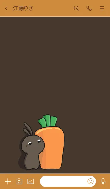 [LINE着せ替え] rabbit staring -165 - carrotの画像3