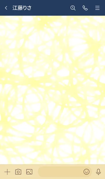 [LINE着せ替え] シンプル線くるくる黄色8の画像3