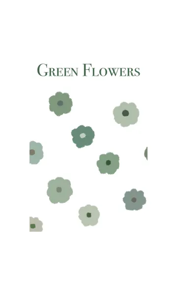 [LINE着せ替え] YUKANCO green flowersの画像1