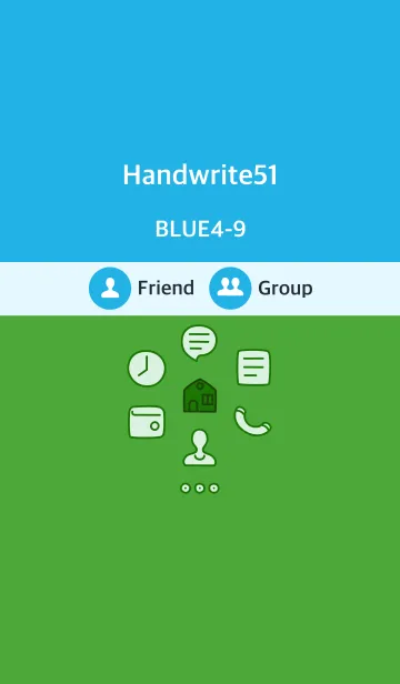 [LINE着せ替え] 手書き51 ブルー4-9の画像1