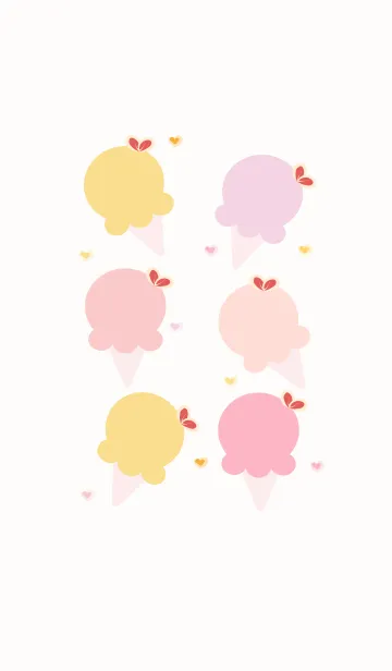 [LINE着せ替え] Cute ice-cream theme 95の画像1