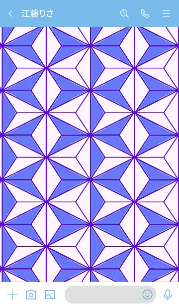 [LINE着せ替え] 【和柄】麻の葉文様004の画像3