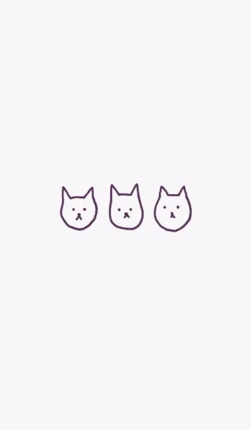 [LINE着せ替え] ゆるーい ねこ / むらさきの画像1